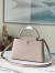 Louis Vuitton Capucines MM Bag In Grey Taurillon Leather M42253