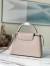 Louis Vuitton Capucines MM Bag In Grey Taurillon Leather M42253