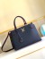 Louis Vuitton Lockme Day Tote Bag In Navy Blue Leather M53645