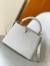 Louis Vuitton Capucines BB Bag in White Taurillon Leather M55832