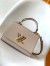 Louis Vuitton Twist One Handle PM Bag In Greige Leather M57214