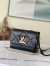 Louis Vuitton Twist MM Bag in Black Lambskin with Studs M59029
