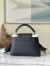 Louis Vuitton Capucines MM Bag in Taurillon Leather with Shearling M59073