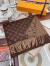 Louis Vuitton Dark Brown Monogram Gradient Scarf M70258