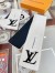 Louis Vuitton White/Black Shearling Tuffetage Scarf M77054