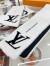 Louis Vuitton White/Black Shearling Tuffetage Scarf M77054