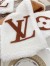Louis Vuitton White/Brown Shearling Tuffetage Scarf M77055