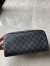 Louis Vuitton Dopp Kit Toilet Pouch In Damier Graphite Canvas N40127