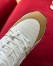 Louis Vuitton Women's Run Away Sneakers in Damier Azur with Leather