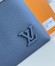 Louis Vuitton Takeoff Pouch in Navy Blue LV Aerogram Leather M11486