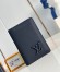 Louis Vuitton Pocket Organizer in Navy Blue LV Aerogram Leather M11489