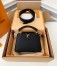 Louis Vuitton Capucines Mini Bag in Black Taurillon Leather M56071