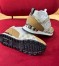 Louis Vuitton Women's Run Away Sneakers in Damier Azur with Leather