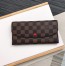 Louis Vuitton Emilie Wallet In Damier Ebene Canvas N63544