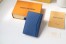 Louis Vuitton Pocket Organizer In Blue Taiga Leather M30790