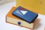 Louis Vuitton Pocket Organizer In Blue Taiga Leather M30790