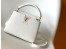 Louis Vuitton Capucines Mini Bag in White Taurillon Leather M23456