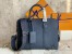 Louis Vuitton Takeoff Briefcase In Blue Aerogram Leather M21440
