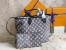 Louis Vuitton Neverfull MM Bag In Grey Monogram Denim M21465