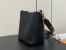 Louis Vuitton Lock and Walk Bag in Black Grained Leather M24006