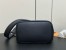 Louis Vuitton Lock and Walk Bag in Black Grained Leather M24006