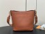 Louis Vuitton Lock and Walk Bag in Brown Grained Leather M24165