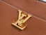 Louis Vuitton Lock and Walk Bag in Brown Grained Leather M24165