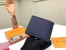 Louis Vuitton Multiple Wallet In Navy Taiga Leather M30282