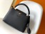 Louis Vuitton Capucines MM Bag In Black Taurillon Leather M42259