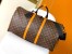 Louis Vuitton Keepall Bandouliere 55 Bag in Monogram Macassar Canvas M46702