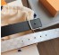 Louis Vuitton LV Pyramide Glitter 40MM Belt In Damier Leather M0504V