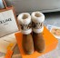Louis Vuitton Snowdrop Flat Ankle Boots In Brown Suede with Shearling
