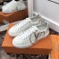 Louis Vuitton White Time Out Sneakers with Gold LV Circle