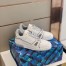 Louis Vuitton Men's LV Trainer Sneakers In White Calfskin