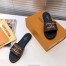 Louis Vuitton Lock It Flat Mules In Monogram Canvas