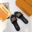 Louis Vuitton Lock It Flat Mules In Monogram Canvas