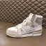 Louis Vuitton Men's LV Trainer High-top Sneakers In White Leather