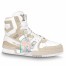 Louis Vuitton Men's LV Trainer High-top Sneakers In White Leather