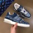 Louis Vuitton Men's LV Trainer Sneakers In Monogram Denim