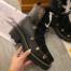 Louis Vuitton Beaubourg Ankle Boots in Black Leather with Shearling 