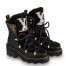 Louis Vuitton Beaubourg Ankle Boots in Black Leather with Shearling 