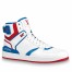Louis Vuitton Men's Rivoli High-top Sneakers In White Leather