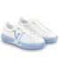 Louis Vuitton White Time Out Sneakers with Blue Outsole