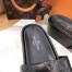 Louis Vuitton Jumbo Flatform Mules In Black Monogram Lambskin