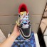 Louis Vuitton Men's LV Trainer Sneakers In Black/Grey Leather