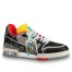 Louis Vuitton Men's LV Trainer Sneakers In Black/Grey Leather