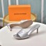 Louis Vuitton Revival Mules 55mm In Silver Metallic Lambskin