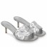 Louis Vuitton Revival Mules 55mm In Silver Metallic Lambskin