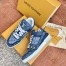 Louis Vuitton Men's LV Trainer Sneakers In Blue Monogram Denim