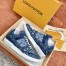 Louis Vuitton Men's LV Trainer Sneakers In Blue Monogram Denim